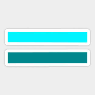 Ice Blue Stripes Sticker